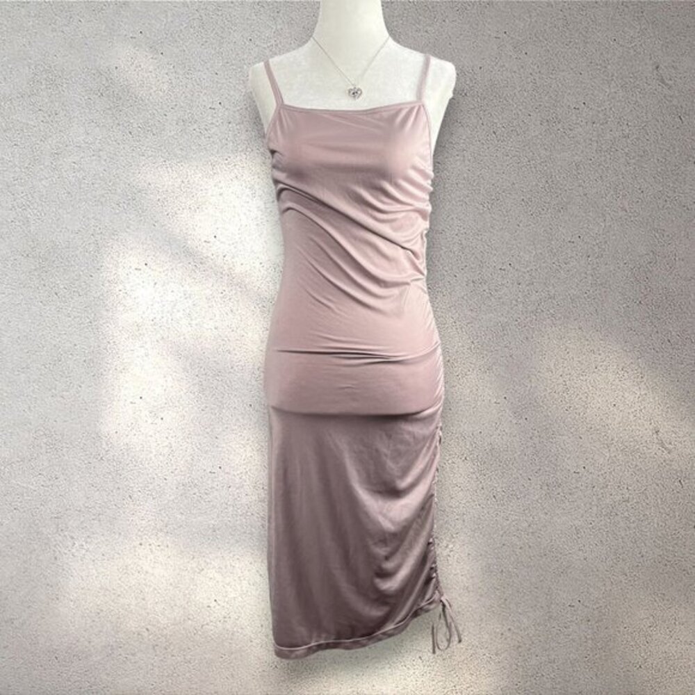 Free People Talk About It Mid-To-Mini Slip Women's M Purple Bodycon Chic Party